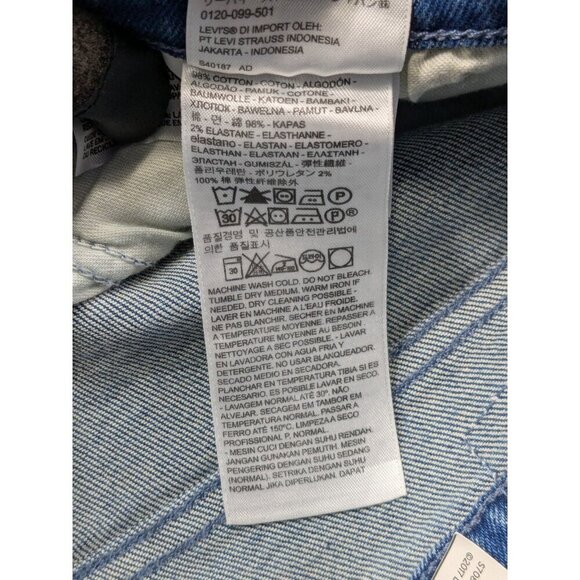 Levis Line 8 Slim Fit Taper Jeans 34x32 (Fits 35x29.5) Blue Acid Cotton Stretch - Picture 8 of 16